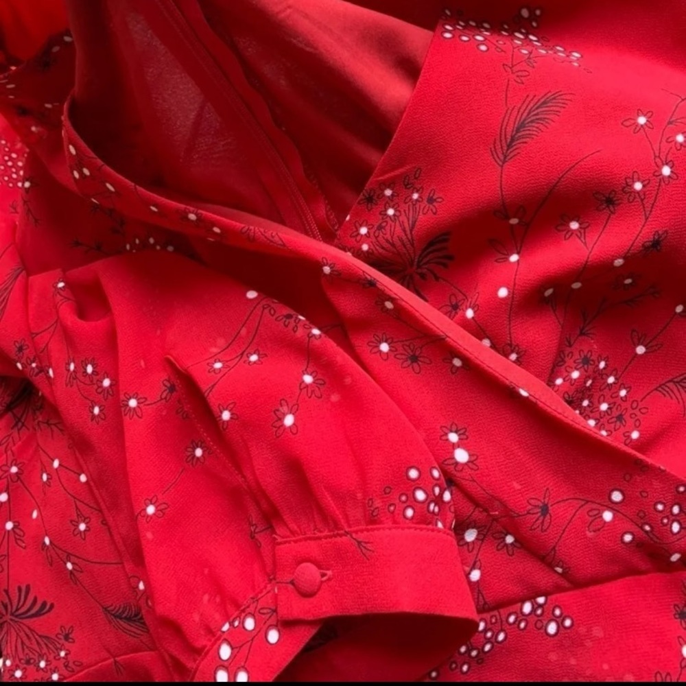 Madewell Hazelwood Floral RED NWT - Picture 11 of 14